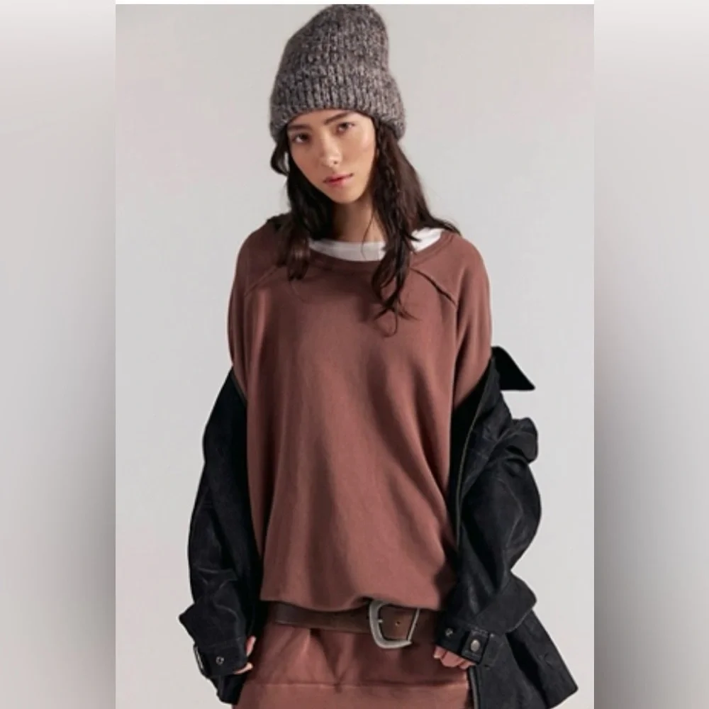 NWOT Free People We the Free Mari Muscle pullover - Picture 2 of 9